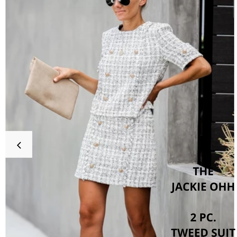 "JACKIE O" 2 pc. TWEED SUIT!! (S)